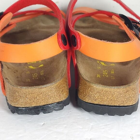 Birkenstock Papillio Women's Yara EU38 US7 Multicolor Flat Strappy Sandals Rare - Picture 12 of 16